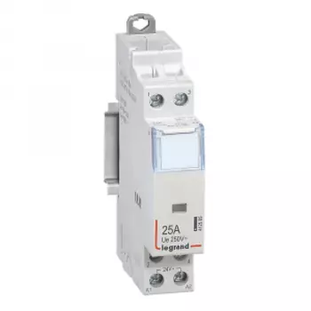 Контактор модульный двухполюсный (2P) 25A 230В/230В, AC, IP20, LEGRAND (412505)