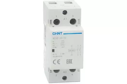 Контактор модульный двухполюсный (2P) 40А 230 В, AC, 2НО, IP20, CHINT NCH8-25/40 (256081 )