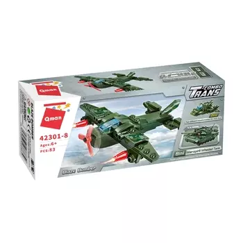 Конструктор Qman "Комбо 2 в 1: Бомбардировщик", деталей: 83 (C42301-8)