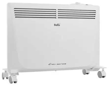 Конвектор Ballu Enzo BEC/EZMR-1000 1 кВт 15 м, 220В, напольно-настенный, механическое управление, термостат, белый