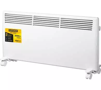 Конвектор STEHER SCE-2000 2 кВт 25 м, 220В, напольно-настенный, механическое управление, термостат, белый (SCE-2000)