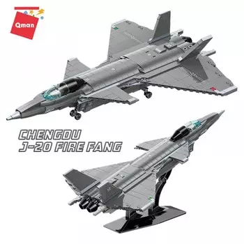 Конструктор Qman Боевая зона: Истребитель J-20, деталей: 1748 (C23011)