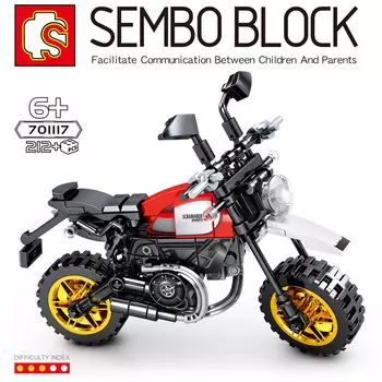 Конструктор Sembo Enjoy The Ride: Ducati Desert Sled Motorcycle Technic, деталей: 212 (701117)