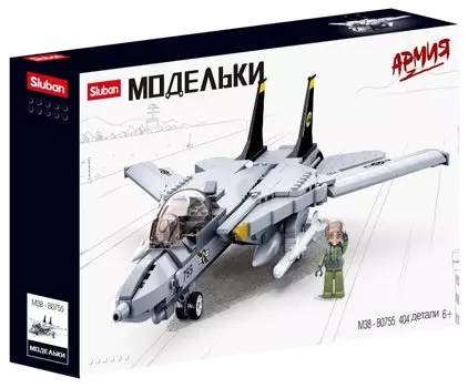 Конструктор SLUBAN "Армия: Истребитель F14", деталей: 404 (M38-B0755)