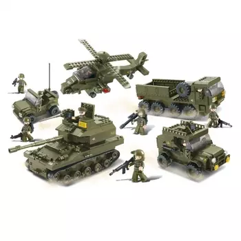 Конструктор SLUBAN "Армия: Полное вооружение", деталей: 996 (M38-B0311)