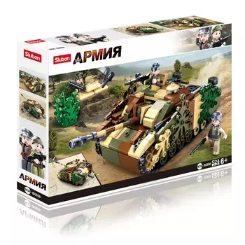 Конструктор SLUBAN "Армия: Самоходка Штуг", деталей: 524 (M38-B0858)