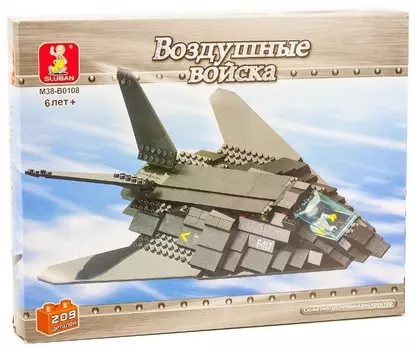 Конструктор SLUBAN "Армия: Самолёт "Стелс", деталей: 209 (M38-B0108)