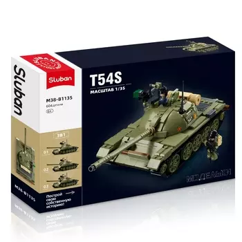 Конструктор SLUBAN "Армия: Средний танк 3 в 1", деталей: 604 (M38-B1135)
