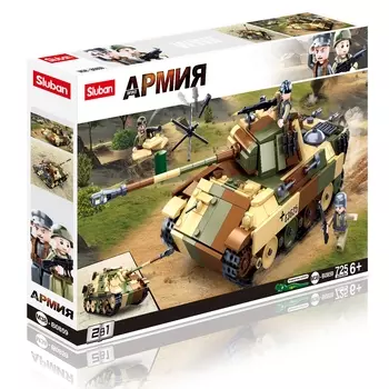 Конструктор SLUBAN "Армия: Танк Пантера V", деталей: 725 (M38-B0859)