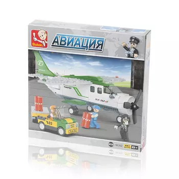 Конструктор SLUBAN "Авиация: Грузовой самолёт", деталей: 251 (M38-B0362)