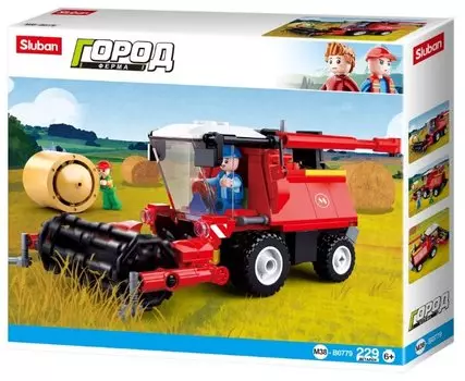 Конструктор SLUBAN "Ферма: Комбайн", деталей: 229 (M38-B0779)