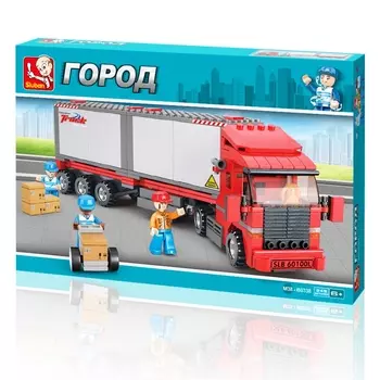 Конструктор SLUBAN "Город: Контейнеровоз", деталей: 345 (M38-B0338)