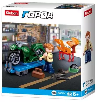 Конструктор SLUBAN "Город: Ретро мотоцикл", деталей: 45 (M38-B0717C)