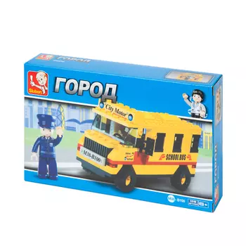 Конструктор SLUBAN "Город: Школьный автобус", деталей: 105 (M38-B100)