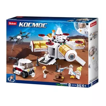 Конструктор SLUBAN "Космос: Космическая база", деталей: 642 (M38-B0739)