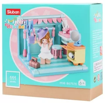Конструктор SLUBAN "Мини-комната: Гардеробная", деталей: 111 (M38-B0757E)