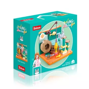 Конструктор SLUBAN Мини-комната: Игрушки для котёнка, деталей: 109 (M38-B0919C)