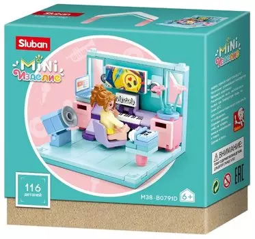 Конструктор SLUBAN "Мини-комната: Клавишница", деталей: 116 (M38-B0791D)