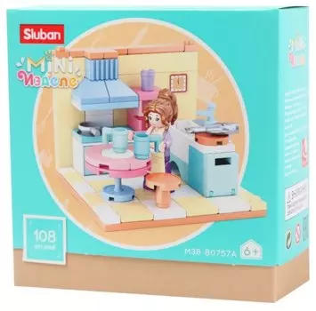 Конструктор SLUBAN "Мини-комната: Кухня", деталей: 108 (M38-B0757A)