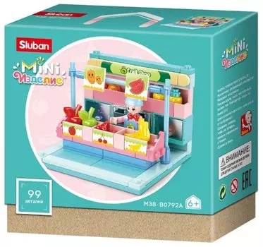 Конструктор SLUBAN "Мини-комната: Магазин фруктов", деталей: 99 (M38-B0792A)