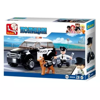 Конструктор SLUBAN "Полиция: Патрульный экипаж", деталей: 78 (M38-B0639)