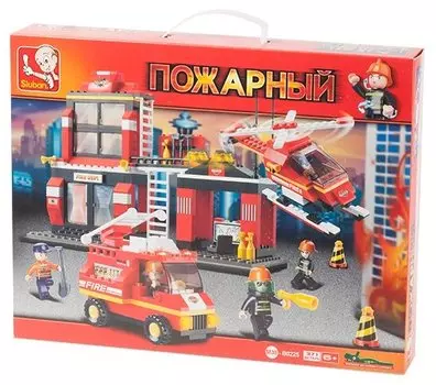 Конструктор SLUBAN "Пожарный: Дежурная часть", деталей: 371 (M38-B0225)