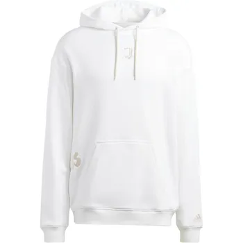 Adidas Logo Вышитый пуловер с капюшоном с длинным рукавом Мужские топы Белый HS9802 XL