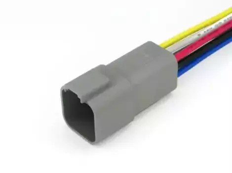 AX8106 Разъем Deutsch DT04-6P (6pin) 6 контактов под сечение провода 0.5-0.8 кв.мм для ГАЗ, КАМАЗ, М CARGEN