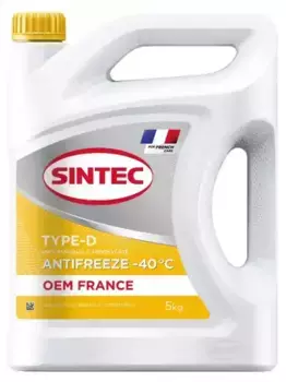 Антифриз SINTEC 6145014 желтый G12+ 5 л