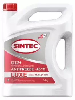Антифриз SINTEC 990560 красный готовый G12+ 5 л 5 кг