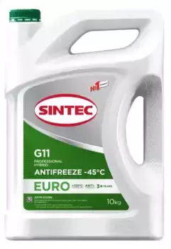 Антифриз SINTEC 990570 зеленый готовый G11 10 л 10 кг
