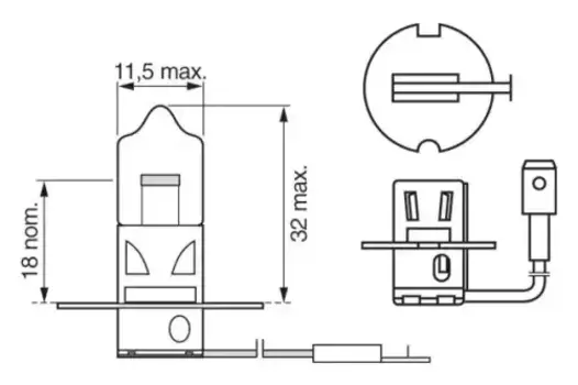 Автолампа галогенная BOSCH 1 987 302 031 PK22s