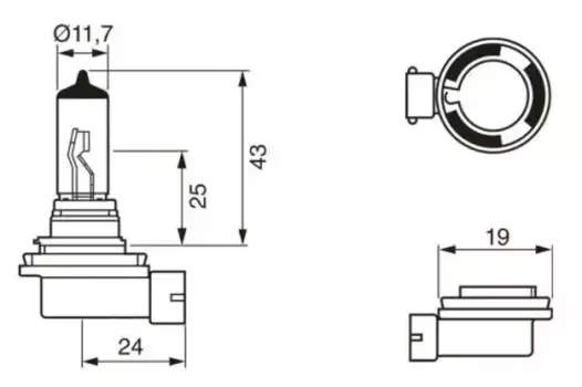 Автолампа галогенная BOSCH 1 987 302 084 PGJ19-2