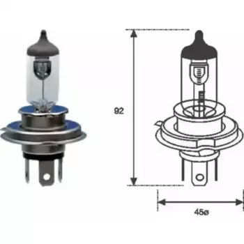 Автолампа галогенная MAGNETI MARELLI 002555100000 P43t