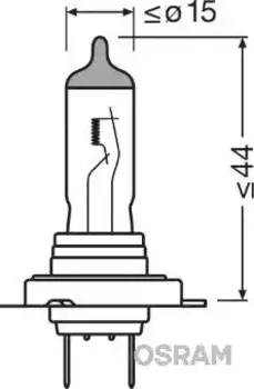 Автолампа галогенная OSRAM 64215TSP-HCB PX26d