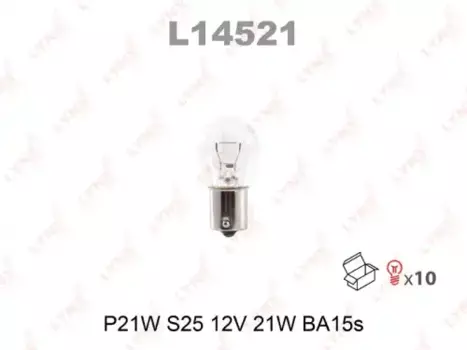 Автолампа LYNXAUTO L14521 BA15s
