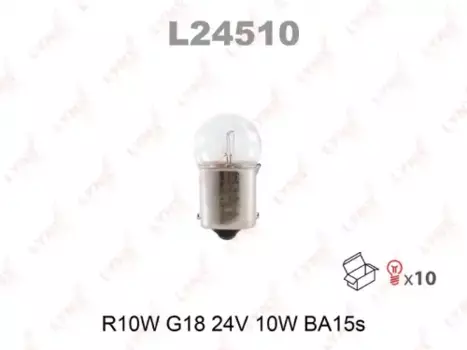 Автолампа накаливания LYNXAUTO L24510 BA15s
