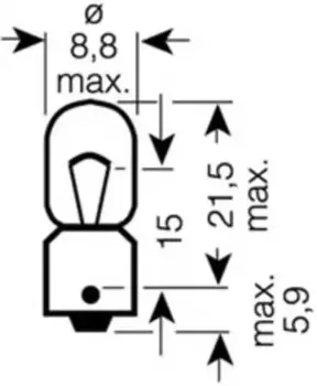 Автолампа накаливания OSRAM 3893-02B BA9s