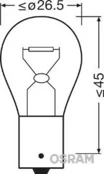 Автолампа накаливания OSRAM 7510TSP BAU15s