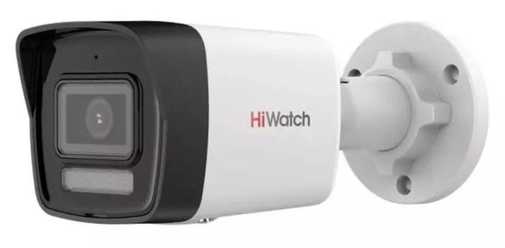 Видеокамера IP HiWatch DS-I850M(4mm) 8Мп уличная, цилиндрическая с гибридной Smart-подсветкой и встроенным микрофоном