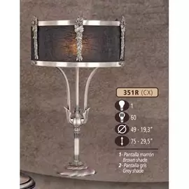 Интерьерная настольная лампа 351R 351R/1 CX BROWN SHADE / GREY SHADE Riperlamp