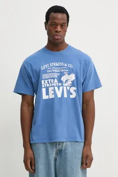 Хлопковая футболка Levi'S, фиолетовый