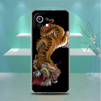 Clear Case For Xiaomi Mi Poco X3 NFC M3 Pro F3 F1 11 Lite 12 Note 10 11T 9T Transparent Phone Cover Tiger Animal Xiaomi Poco F3