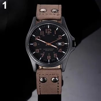 Vogue Watch Военные часы Кварцевые Календарь Студенческие Спортивные Роскошные Повседневные Спортивные Часы коричневый