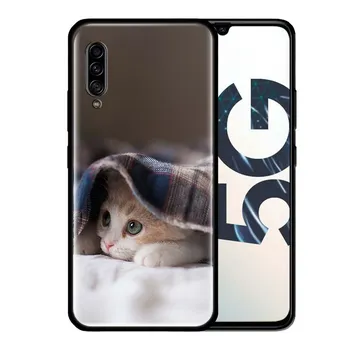 Чехол для телефона Samsung Galaxy A32 A52 A72 4G A21S A51 A71 A50 A70 A10 A20 A20E A30 A40 A51 5G Soft Shell Забавный котенок кошка Samsung A10
