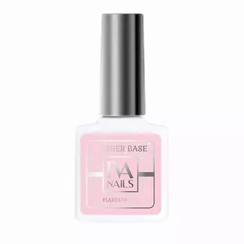 IVA NAILS Каучуковая база для гель-лака FLAKES OF JOY