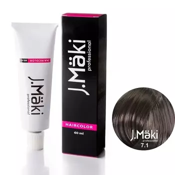 J.MÄKI PROFESSIONAL Краситель для волос 7.1 Пепельный русый
