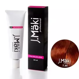 J.MÄKI PROFESSIONAL Краситель для волос 7.44 Интенсивный медный