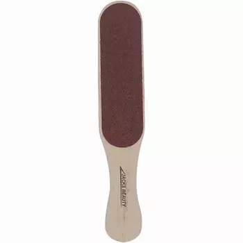 JACKS.BEAUTY Терка педикюрная двухсторонняя на деревянной основе без лака Круглая