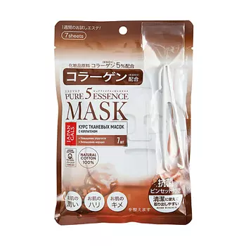 JAPAN GALS Pure5 Essence Маска для лица с коллагеном